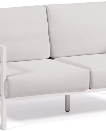 Udendørs  -personers Sofa Kave Home Comova H85ã L152ã D85 Cm Hvid Pulverlakeret Aluminium Uv-   Vandafvisende Stof