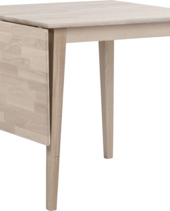 Udtræksbord Rowico Filippa   Hvidkalket Massivt Egetræ 80 125 Cm