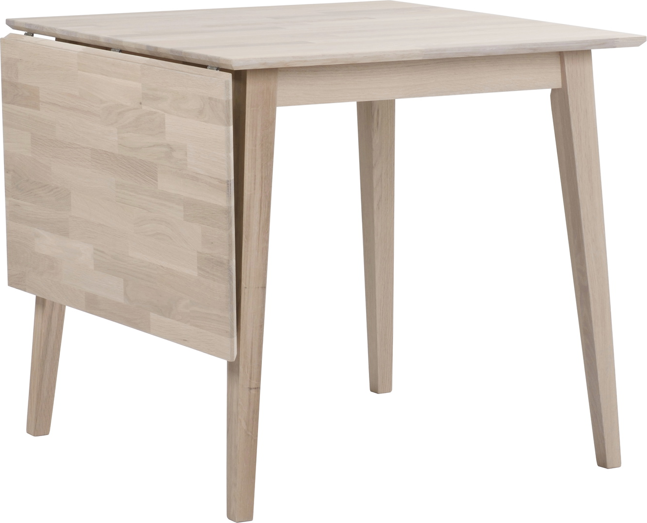 Udtræksbord Rowico Filippa   Hvidkalket Massivt Egetræ 80 125 Cm