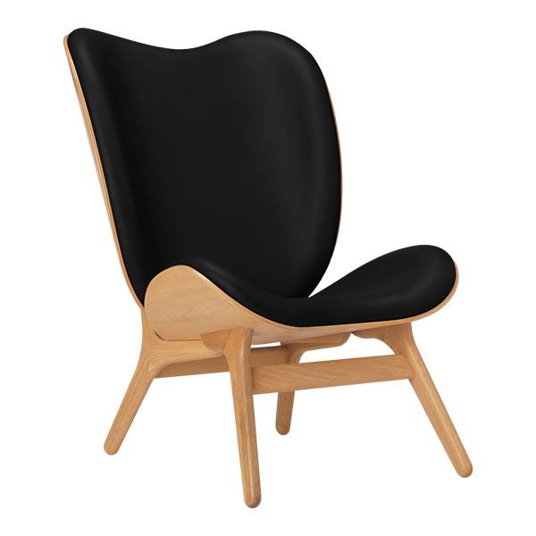Umage   Conversation Piece Høj Oak Sort Læder  : Erling Christensen Møbler