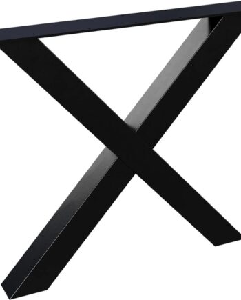 Understel Bordben Til Plankeborde Woood Tablo Alkmaar Mat Sort Pulverlakeret Metal H72 Cm