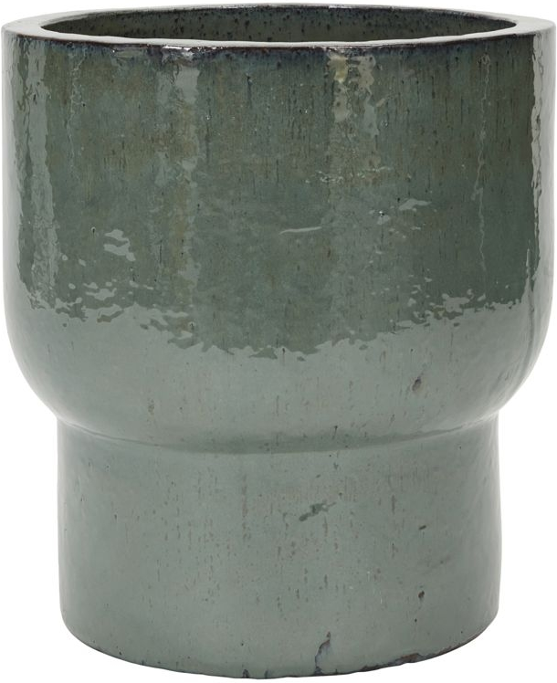 Urtepotte House Doctor Terra Grøn Terracotta Krukke ø50 H55 Cm Frostsikker Med Drænhuller