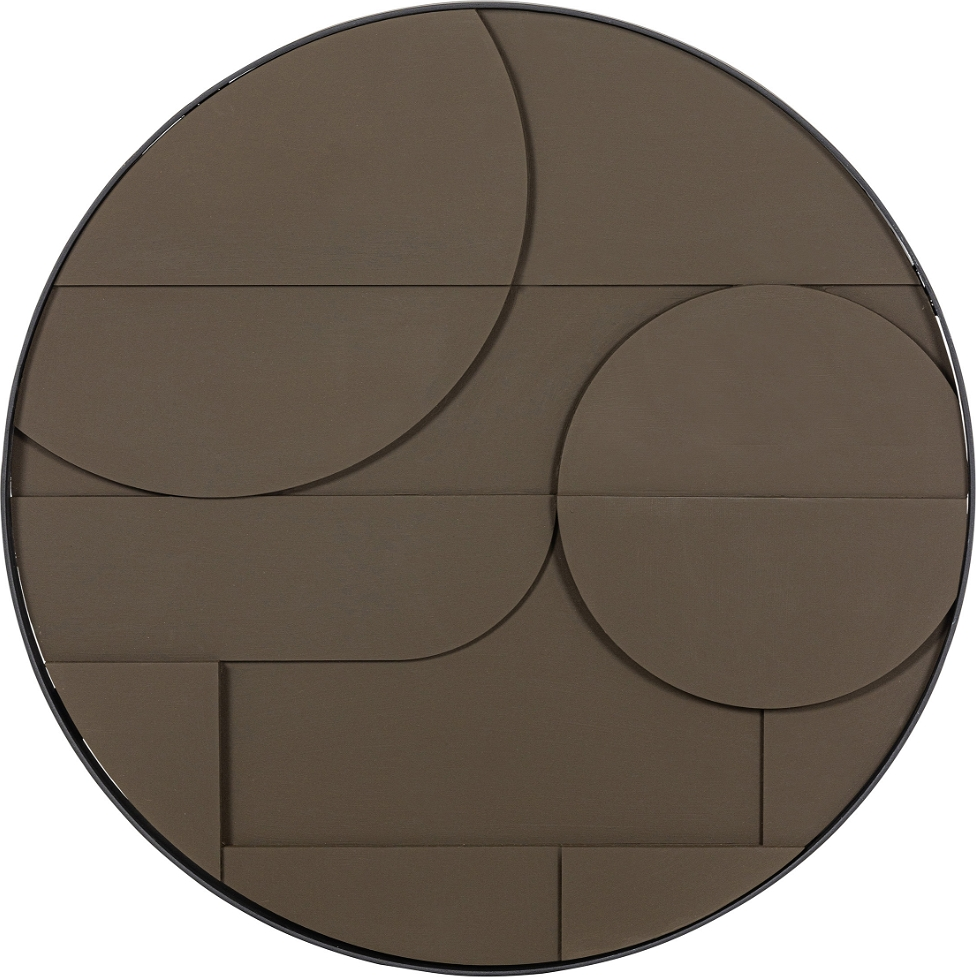 Vægdekoration Woood Fiona  3d-printet Mdf Kunstværk ø80 Cm Brun