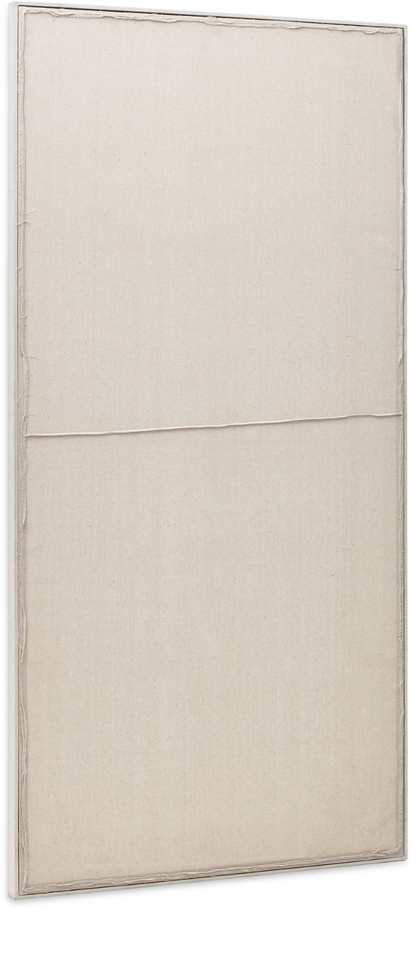 Vægkunst   Ramme Kave Home Maha   Beige Lærred Fyrretræ Stof  Rustik Kolonial Stil 110x220 Cm