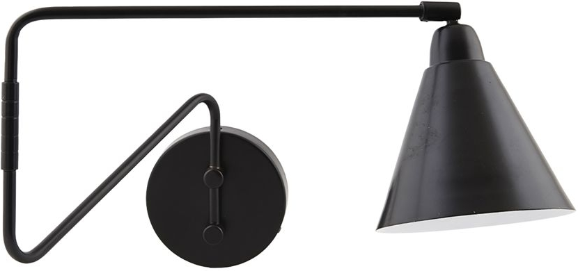 Væglampe House Doctor Game Sort Jern Minimalistisk Indendørslampe D15 H13 L70 Cm