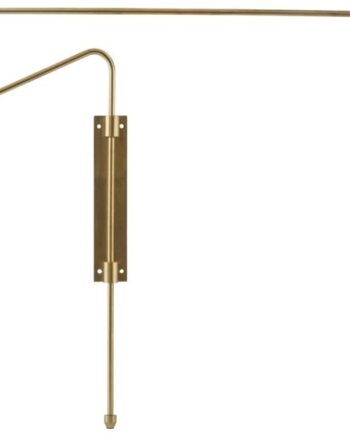 Væglampe House Doctor Swing Asymmetrisk Skulpturel Design   Messingbelagt Jern 70 Cm