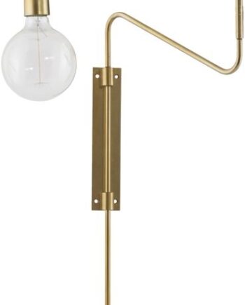 Væglampe House Doctor Swing Messingfinish Asymmetrisk Design 35 Cm