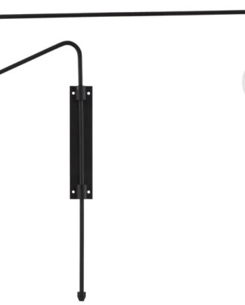 Væglampe House Doctor Swing Sort Jern Og Messing 70 Cm Asymmetrisk Industrielt Design