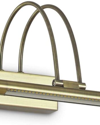 Væglampe Ideal Lux Bow Brændt Metal Med Integreret Led 200 Lm 3000k 18x23x26 Cm Ip20