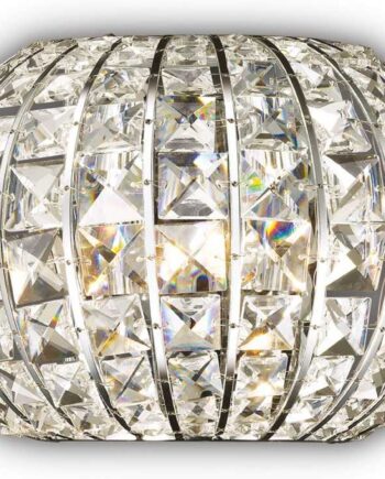 Væglampe Ideal Lux Calypso   Krom Med Krystalelementer H17 5ã B14ã L25 Cm