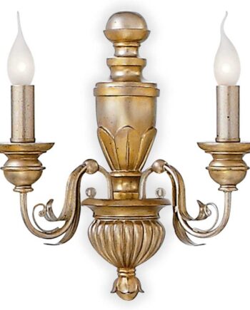 Væglampe Ideal Lux Firenze Toarmet   Bladguld Metal 2xe14 Ip20