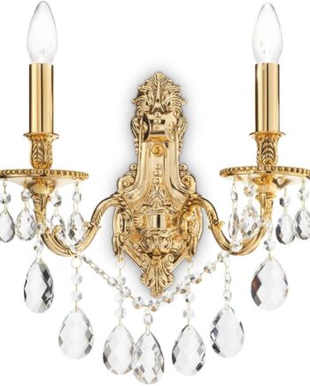 Væglampe Ideal Lux Gioconda   Guld Med Glasdetaljer