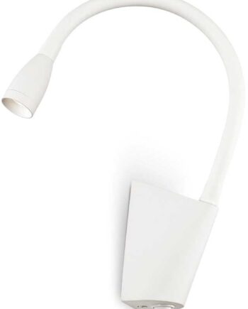 Væglampe Ideal Lux Goose Led 3w 200lm 3000k Hvid Kompakt Med Indbygget Kontakt