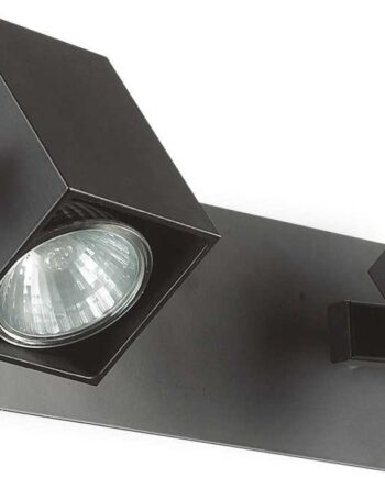 Væglampe Ideal Lux Mouse Sort Metal Indendørs Med Justerbar Gu10 2x50w 34x14x8 Cm
