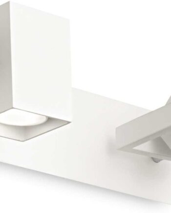 Væglampe Ideal Lux Mouse Vægarmatur   Metal Hvid Med Justerbar Diffuser Kromdetaljer 2xgu10