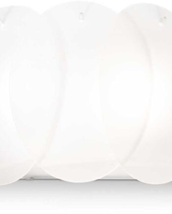 Væglampe Ideal Lux Ovalino Hvid Glas ø34 Cm Med     E27 Elegant Indendørs Belysning