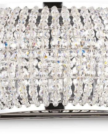 Væglampe Ideal Lux Pasha Indendørs Krom Med Krystalperler H12   B11     L25   Cm