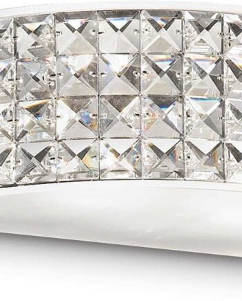 Væglampe Ideal Lux Roma Hvid Krom Med Krystaller 30x15x10 Cm G9