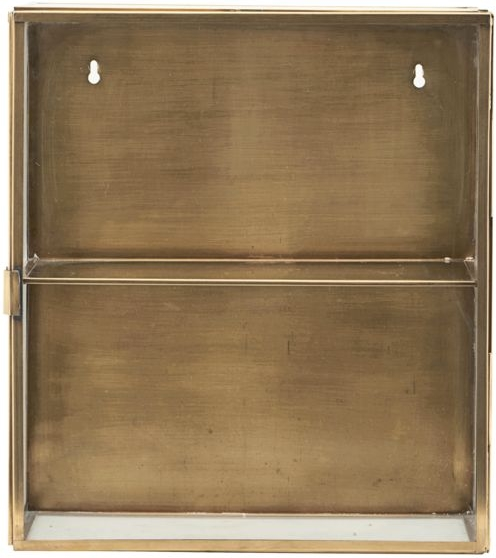 Vægskab House Doctor Glass Wall Glas Messing H40xb15xd35 Cm Elegant Vægmonteret Skab