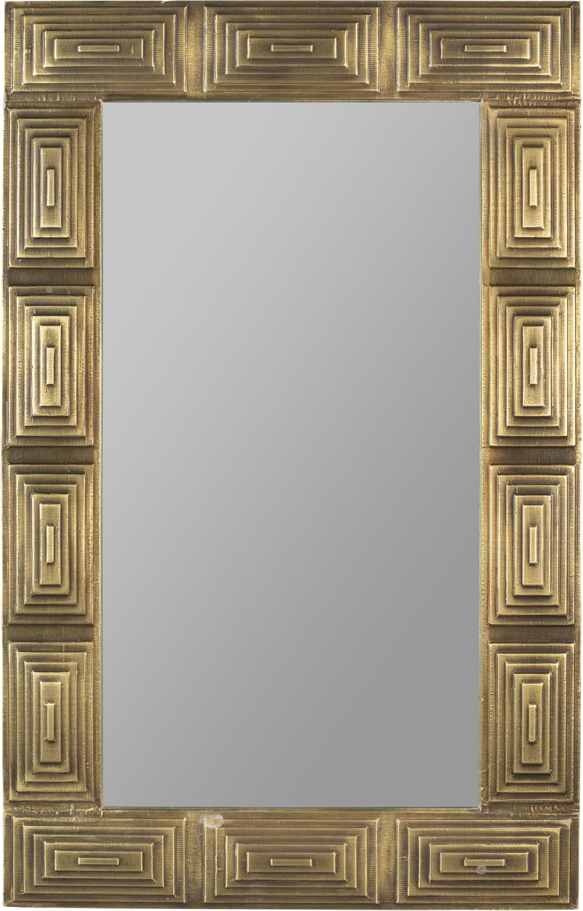 Vægspejl Dutchbone Volan 110   70 Cm Art Deco Guld Mdf