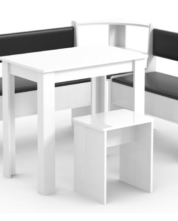 Vcm Nordic Esal Mini Hjørnebænksæt       Bord    Bænke    Taburet Hvid Træ