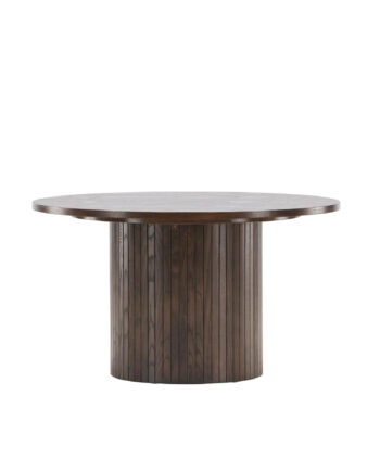 Venture Design Bianca Sofabord  Rund Mokka Finér  ø80