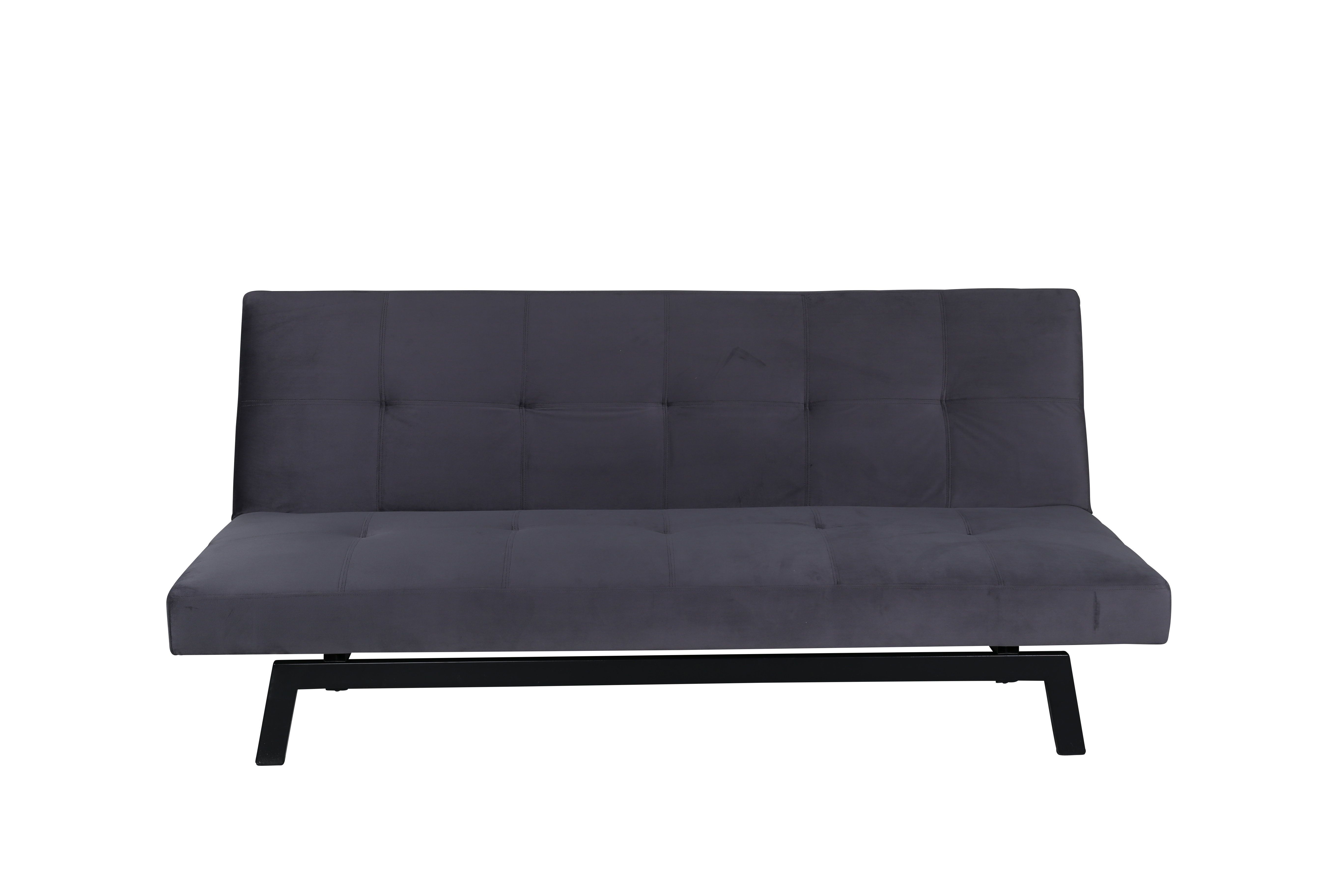 Venture Design Bodil Sovesofa Mørkegrå Fløjl Og Sort Stål  180x91 50
