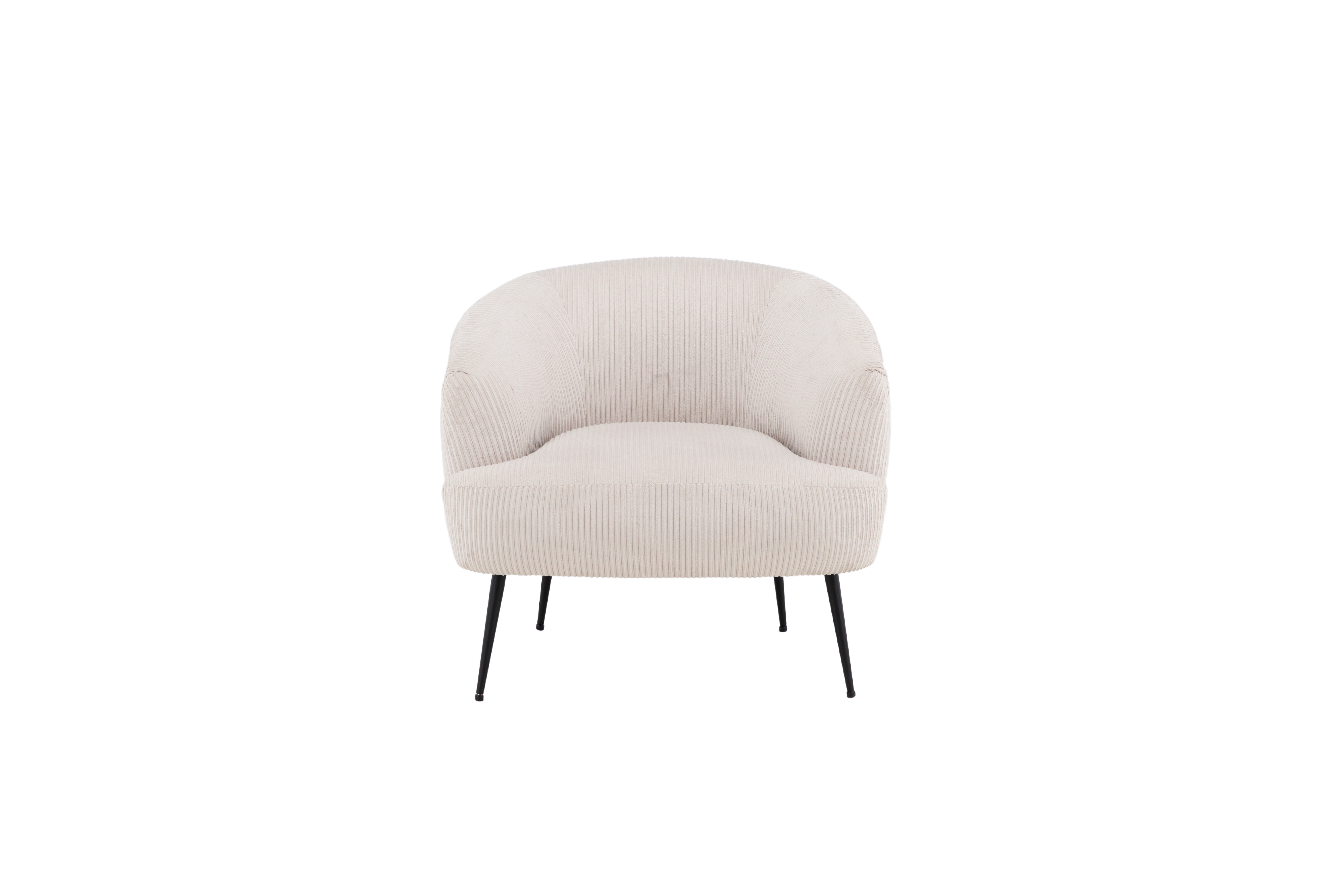 Venture Design Derry Lænestol Beige Fløjl Polyester Og Sort Stål
