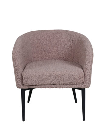 Venture Design Fluffy Lænestol Brun Bamsestof Polyester Og Sort Stål