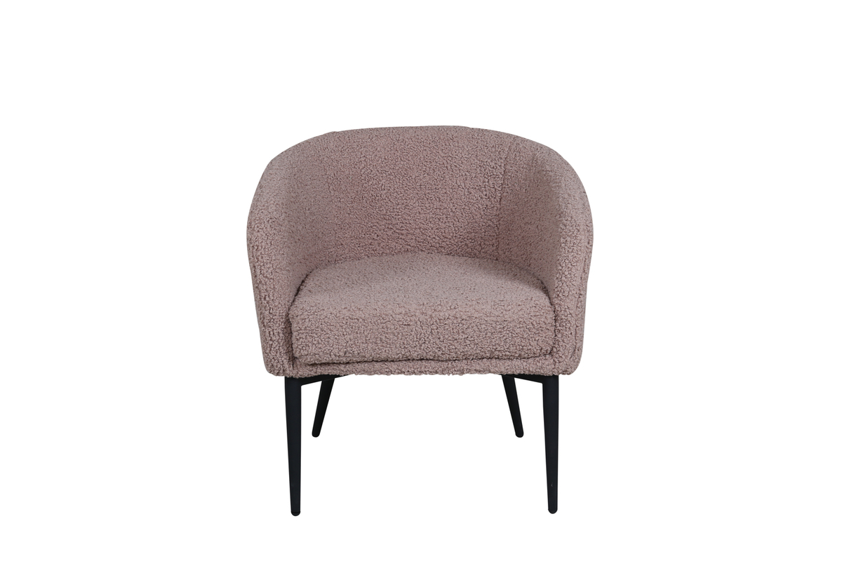 Venture Design Fluffy Lænestol Brun Bamsestof Polyester Og Sort Stål