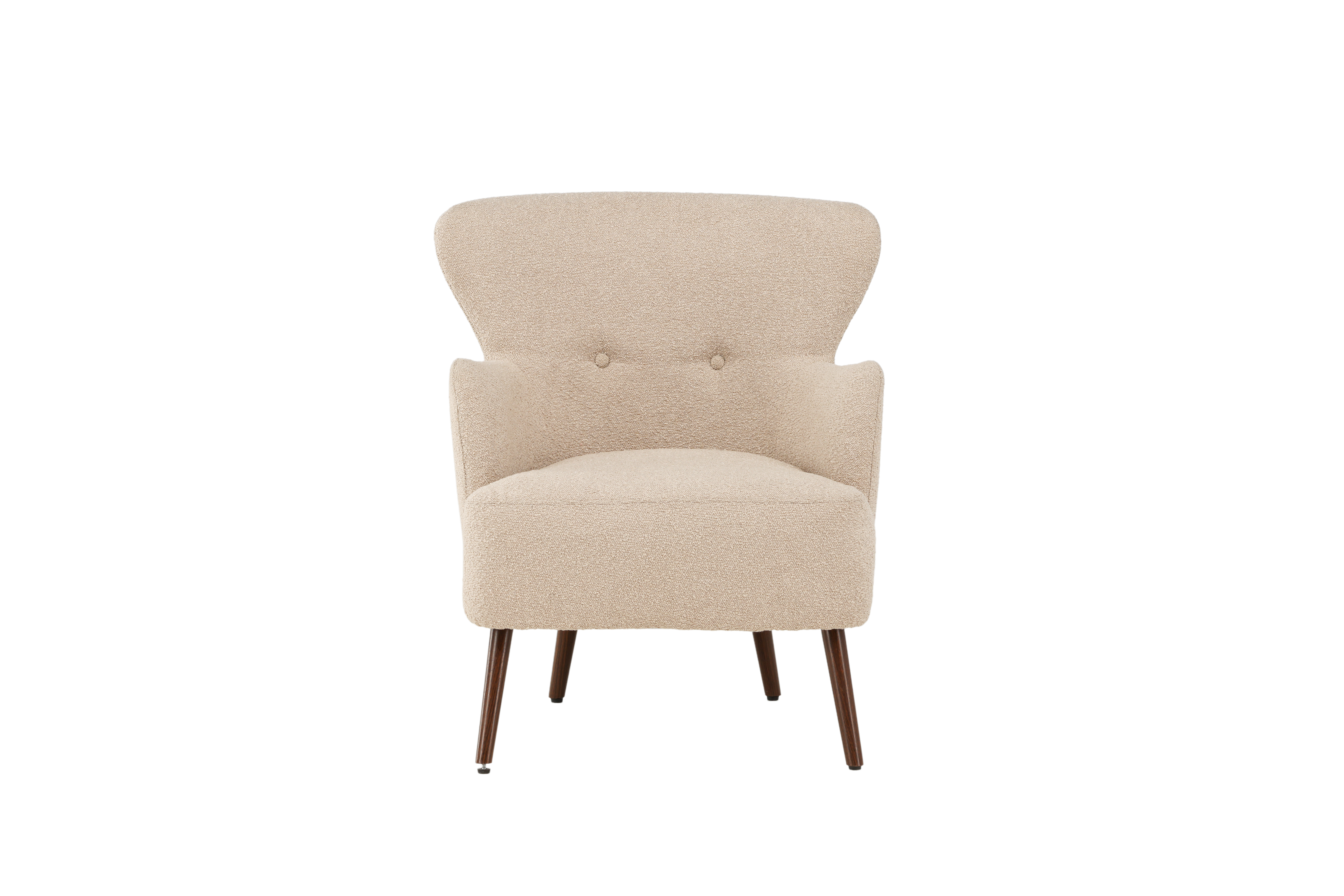 Venture Design Lincoln Lænestol Beige Bouclã  Stof Og Valnød Stål