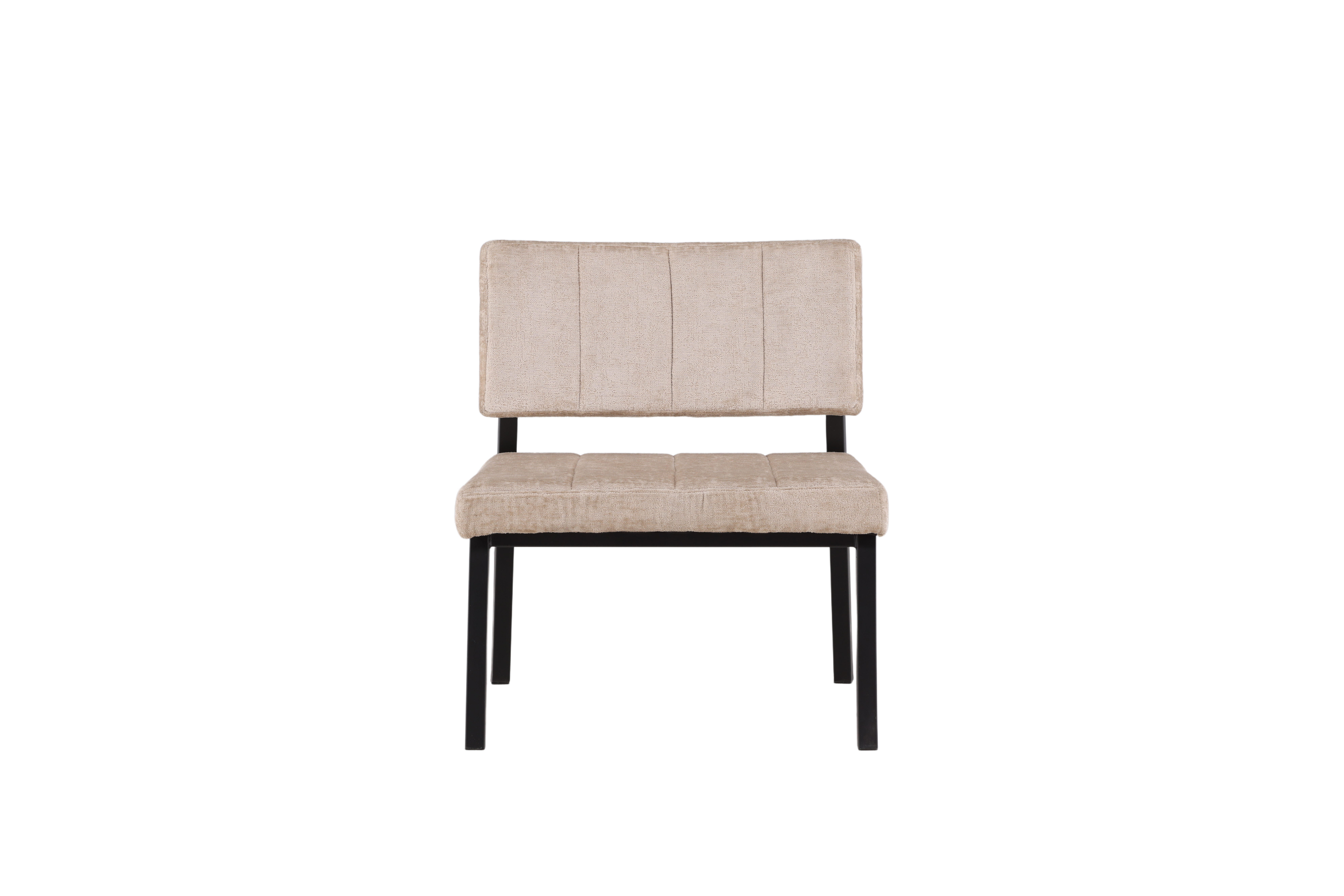 Venture Design Monett Loungestol Beige Fløjl Og Sort Stål
