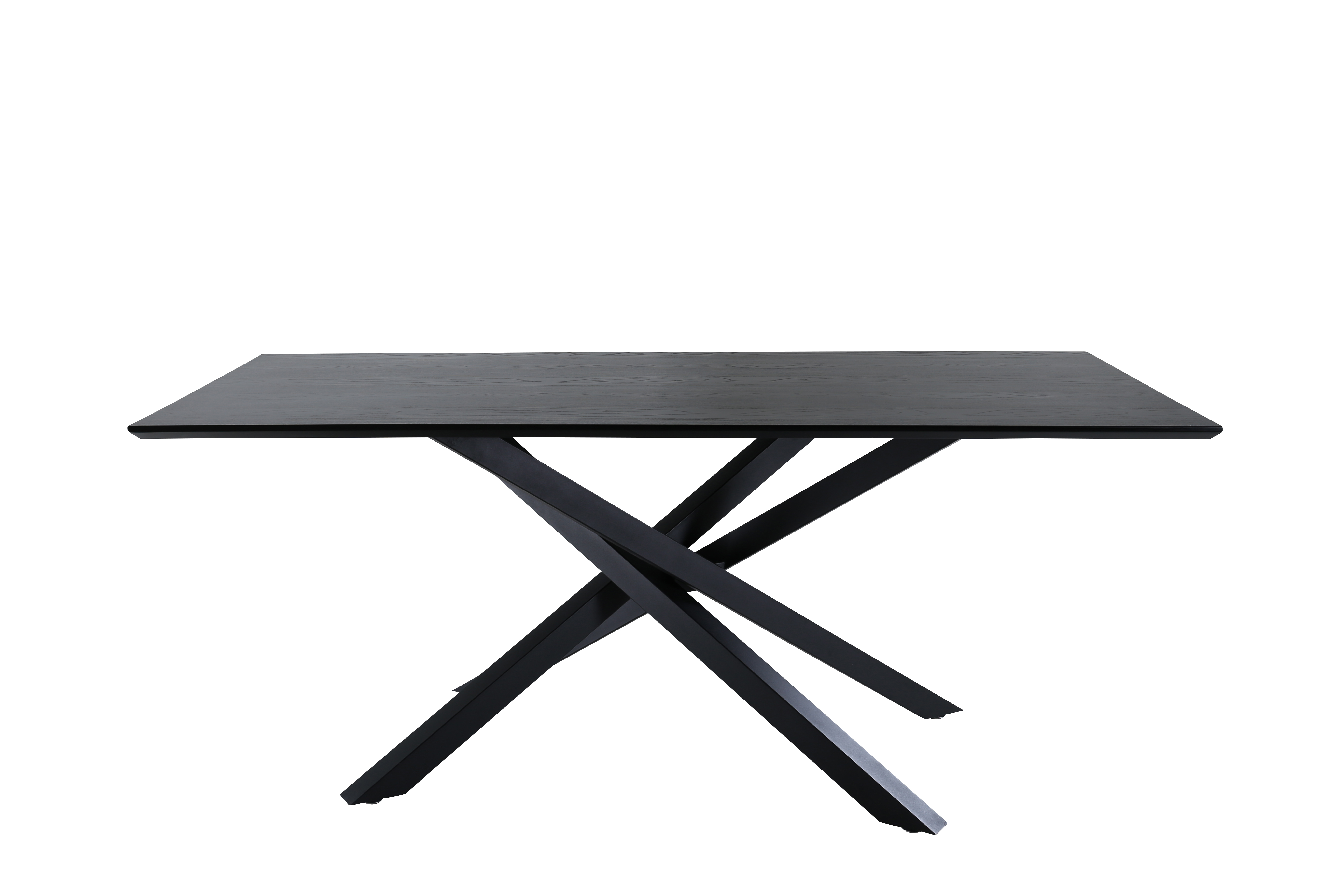 Venture Design Piazza Spisebord  Rektangulær Sort Finér Og Sort Stål  180x90