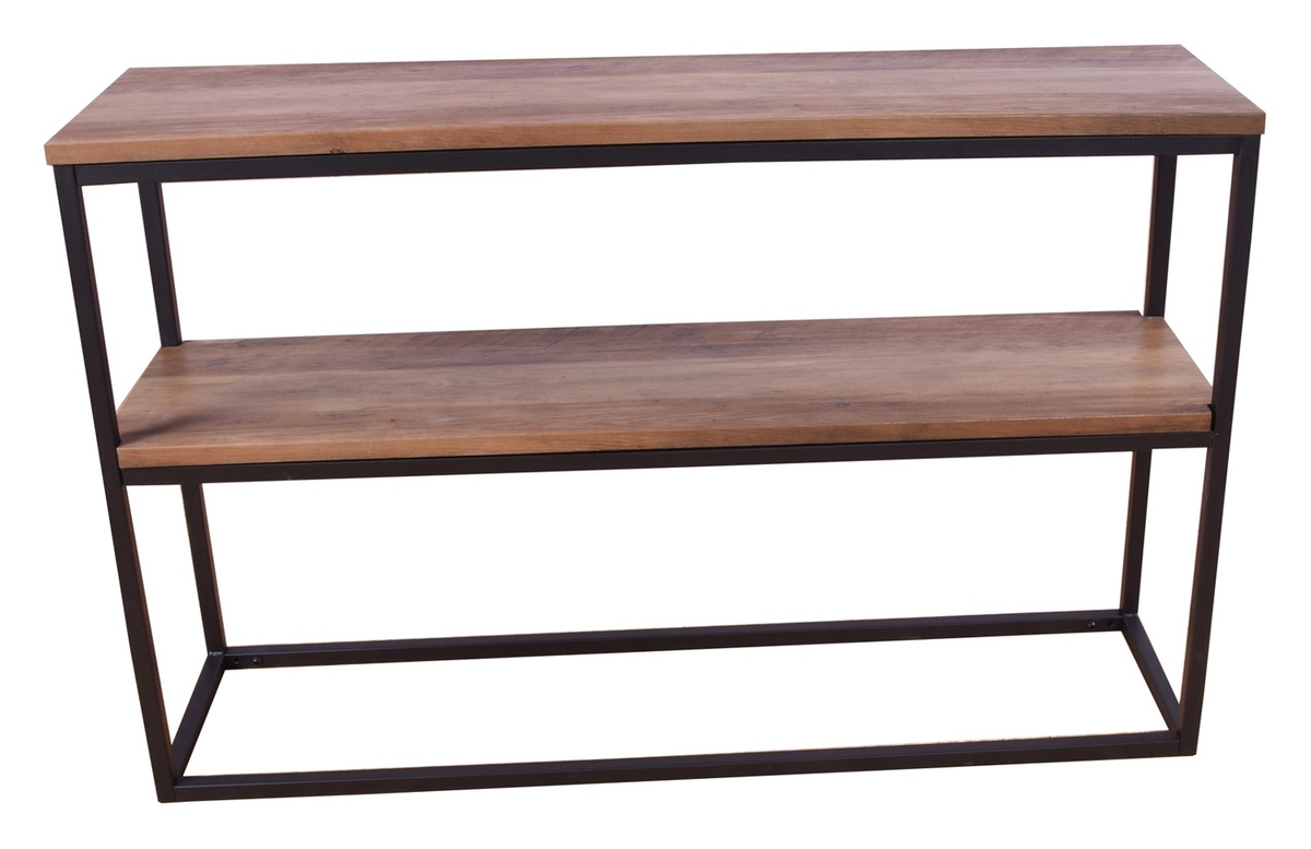 Venture Design Rise Sidebord       Hylde Teaktræsfarvet Papirlaminat Og Sort Stål  110x30