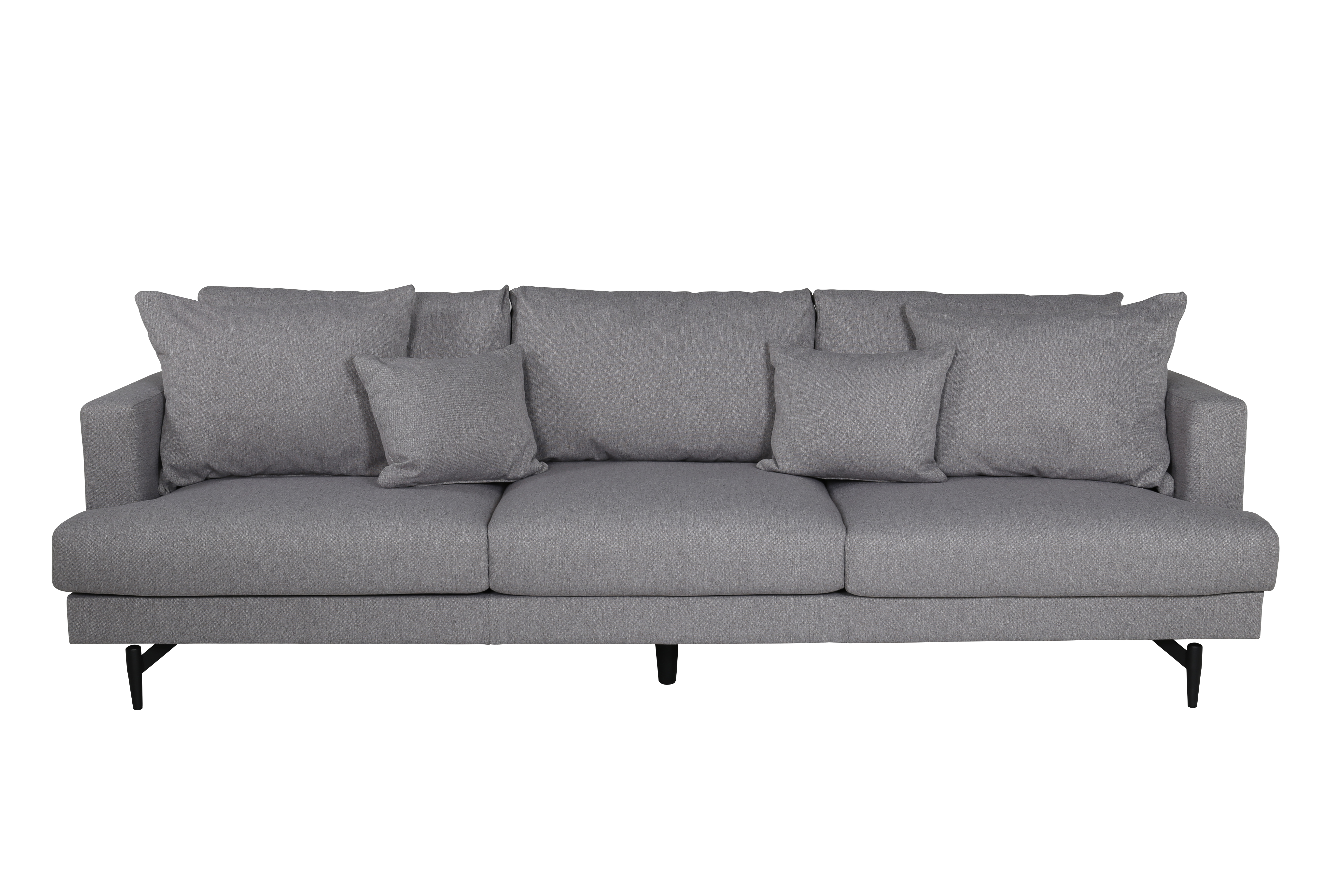 Venture Design Sofia   Pers  Sofa Grå Polyester Og Sort Stål