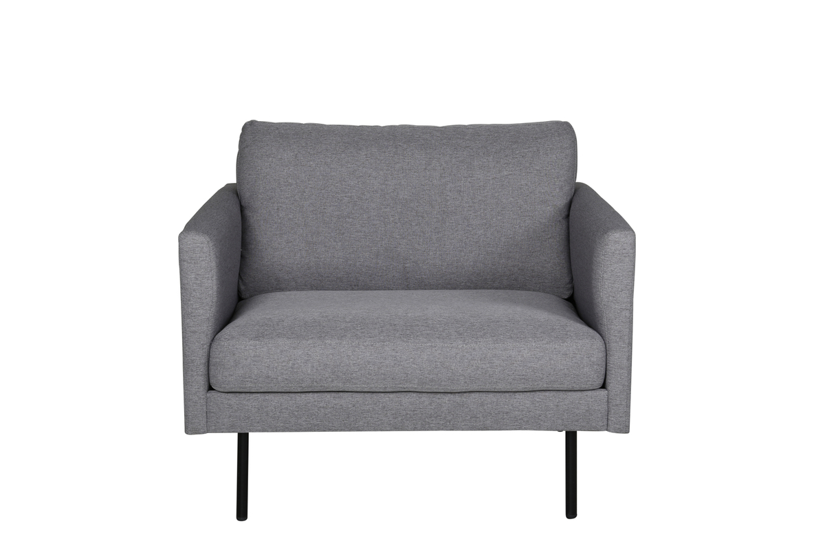 Venture Design Zoom Lænestol Grå Polyester Og Sort Stål