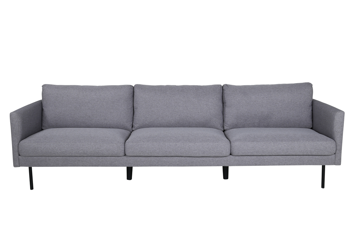 Venture Design Zoom   Pers  Sofa Grå Polyester Og Sort Stål
