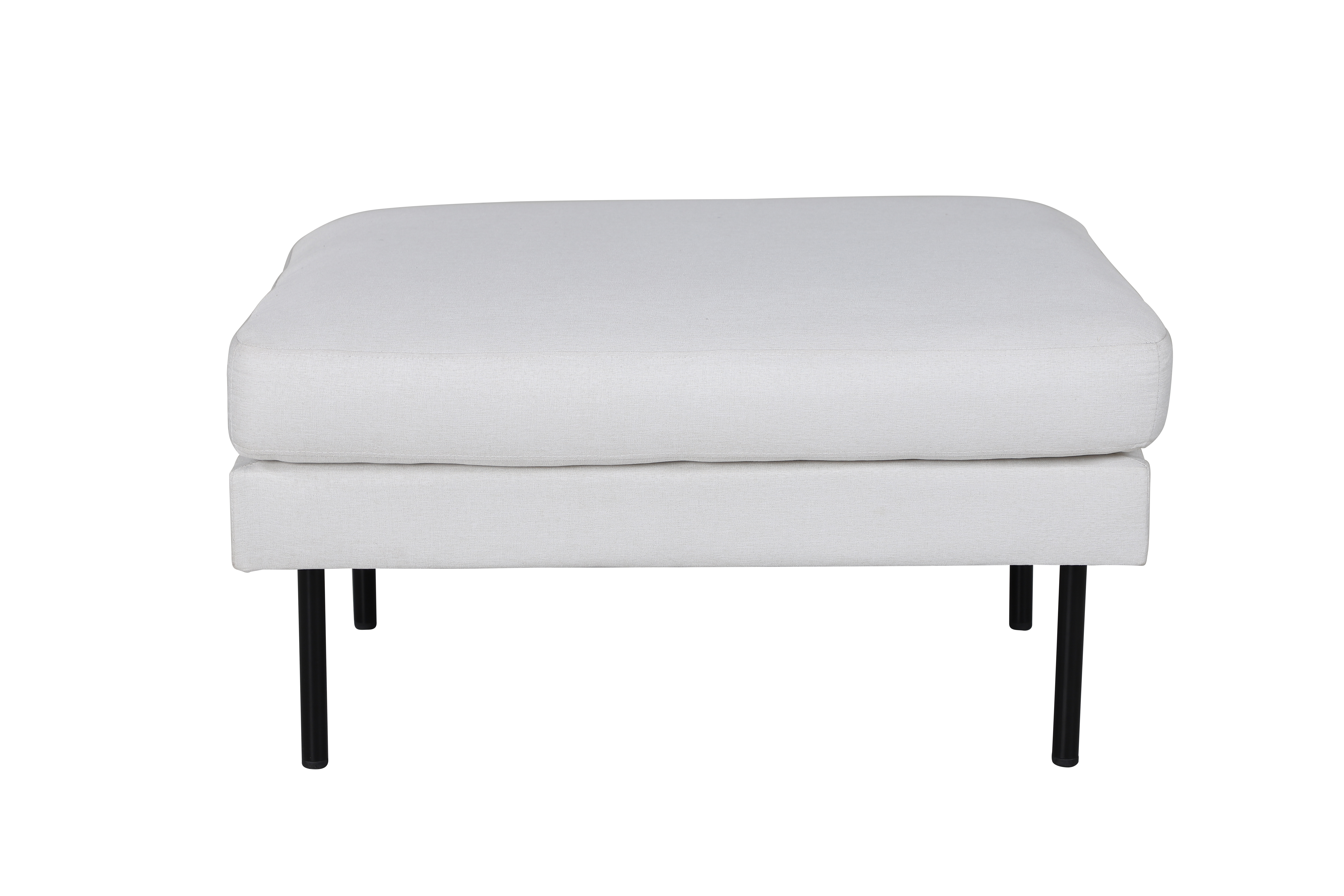 Venture Design Zoom Puf  Rektangulær Beige Polyester Og Sort Stål  85x64