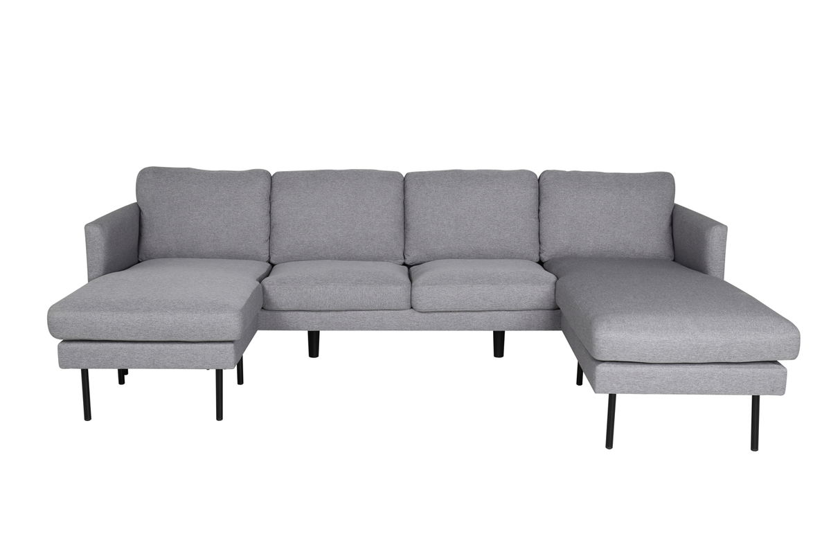 Venture Design Zoom  -sofa Grå Polyester Og Og Sort Stål