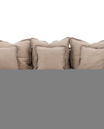 Vind Collection Oskarshamn   Pers  Sofa Beige-brun Stof Og Birketræ
