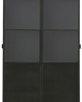 Vitrineskab House Doctor Collect Jern Glas H200xb42xl90 Cm Industrielt Elegant Displayskab