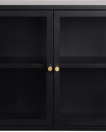 Vitrineskab Nordique Design Carmel  Sort Koldvalset Stål   Hærdet Glas H60ã B90 Cm