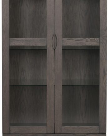Vitrineskab Rowico Filippa Mørkebrun Egetræ Og Glas H185ã B82ã D40 Cm