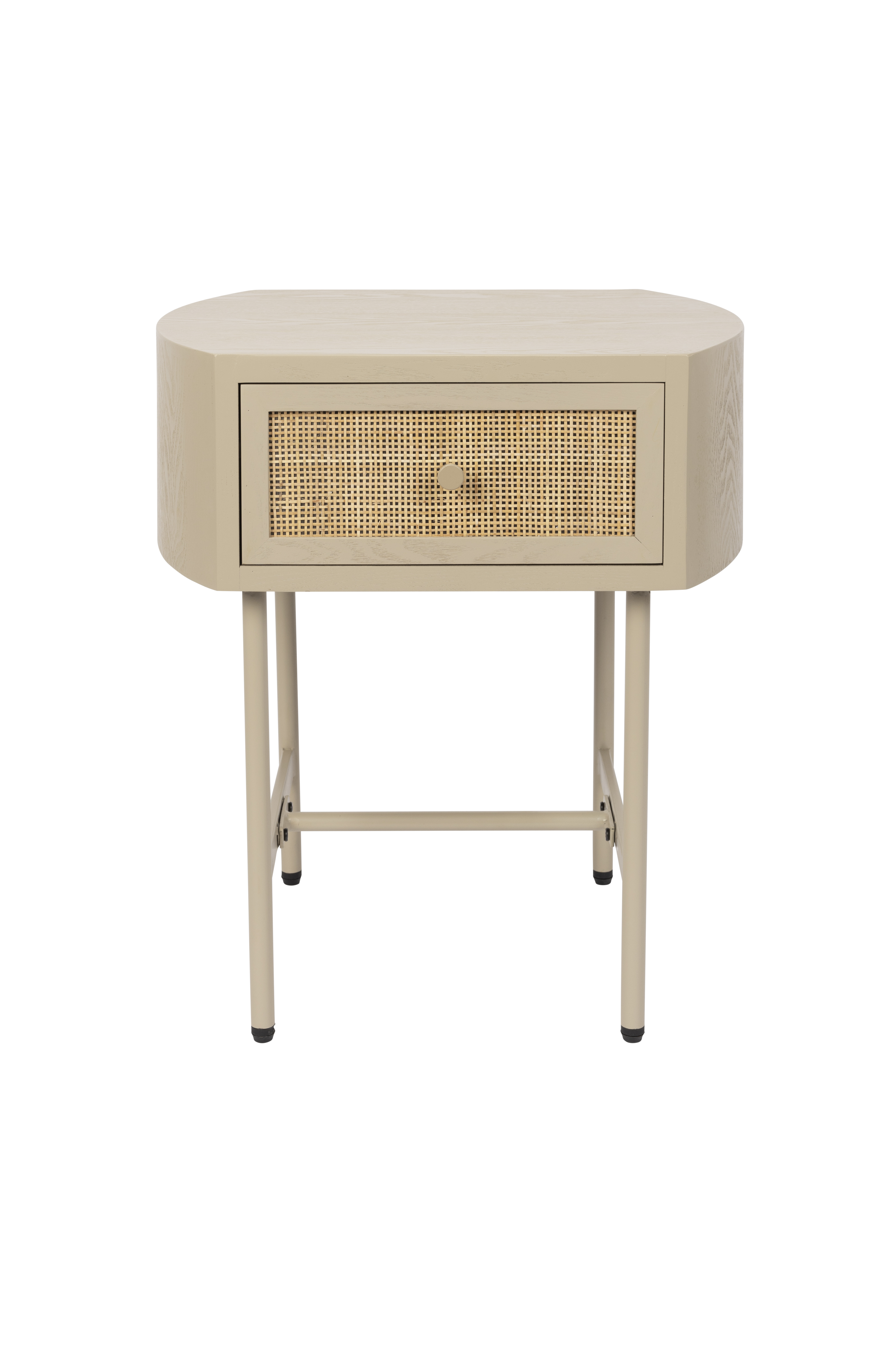 White Label Living Amaya Sidebord       Skuffe Beige Træ Og Metal  48x38