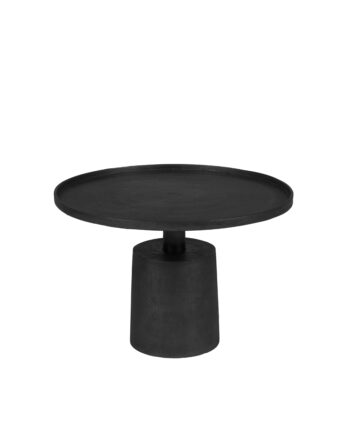 White Label Living Mason Sofabord  Rund Sort Aluminium Metal  ø60