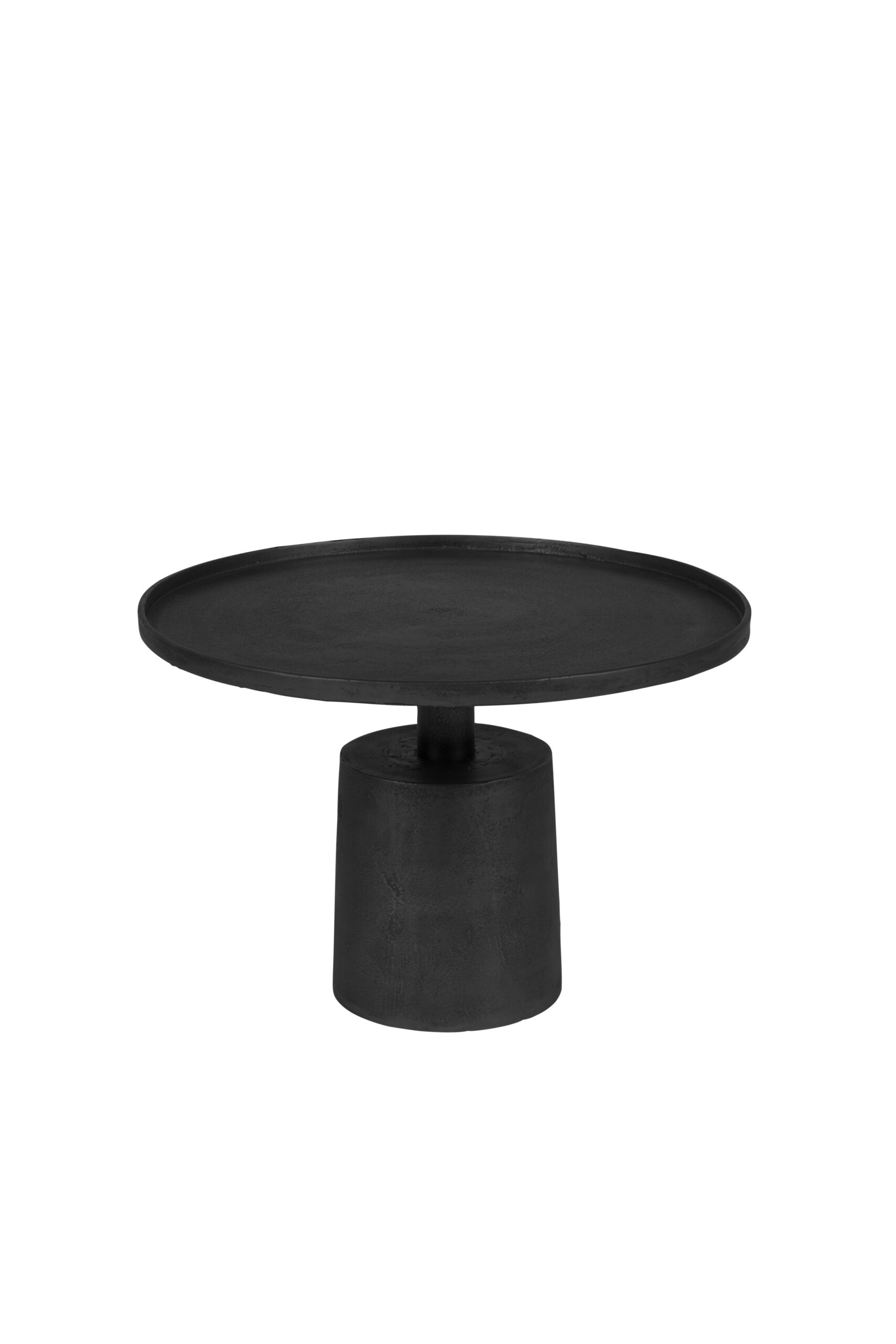White Label Living Mason Sofabord Rund Sort Aluminium Metal ø60