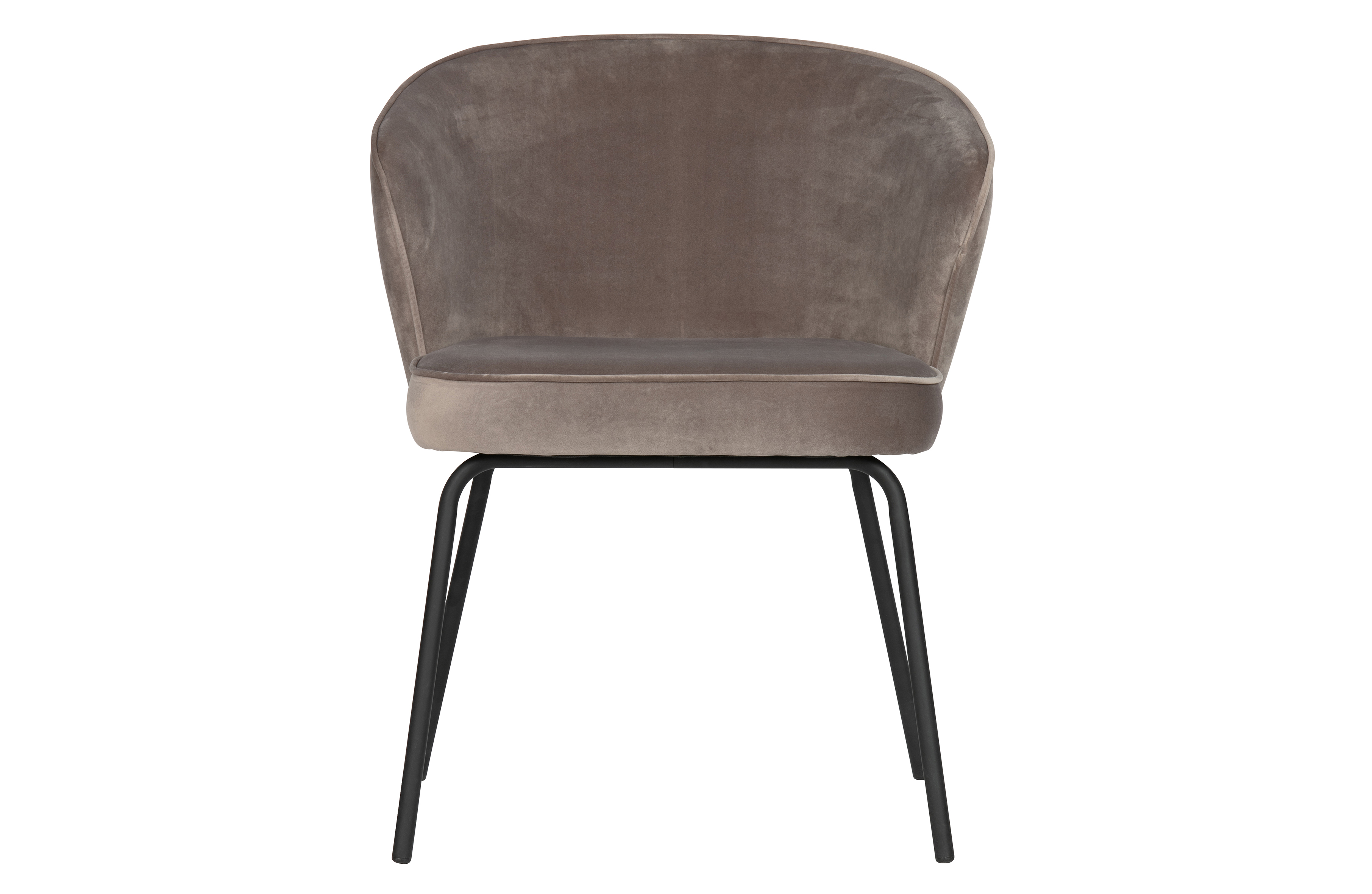 Woood Admit Spisebordsstol Khaki Fløjl Polyester Og Sort Metal