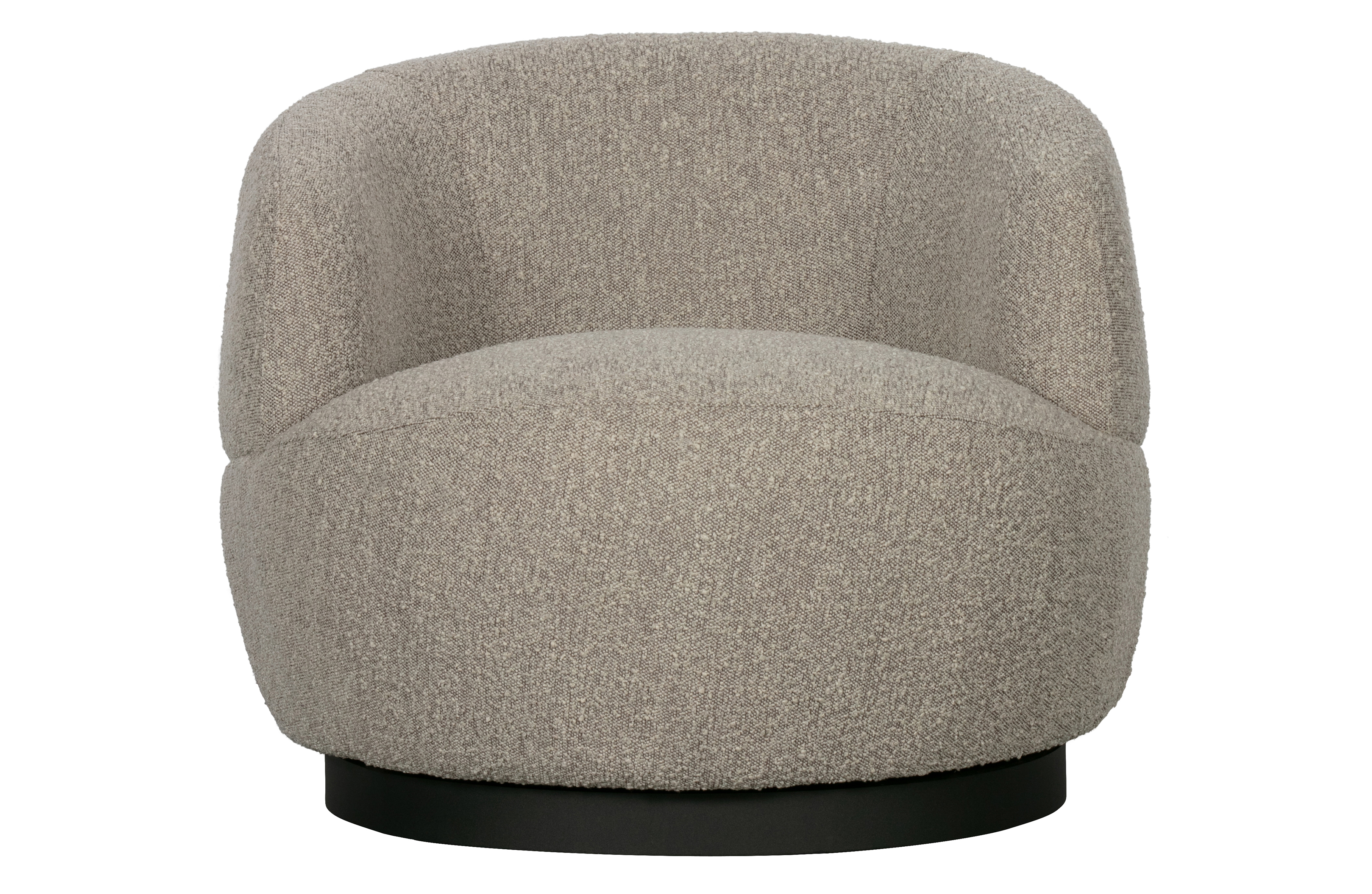 Woood Collection Drejestol     Armlæn Natur Bouclé Stof