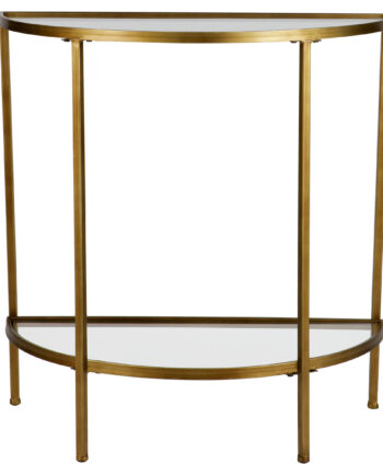 Woood Collection Sidebord       Hylde Glas Og Antik Messing Jern  38x76