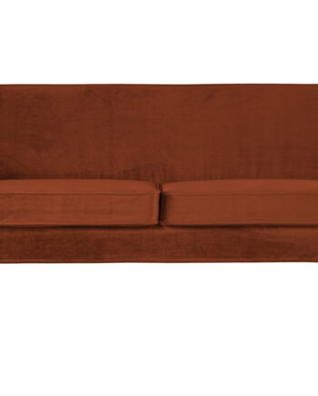 Woood Rocco Sofa Rust Polyester Fløjl Og Sort Bøgetræ